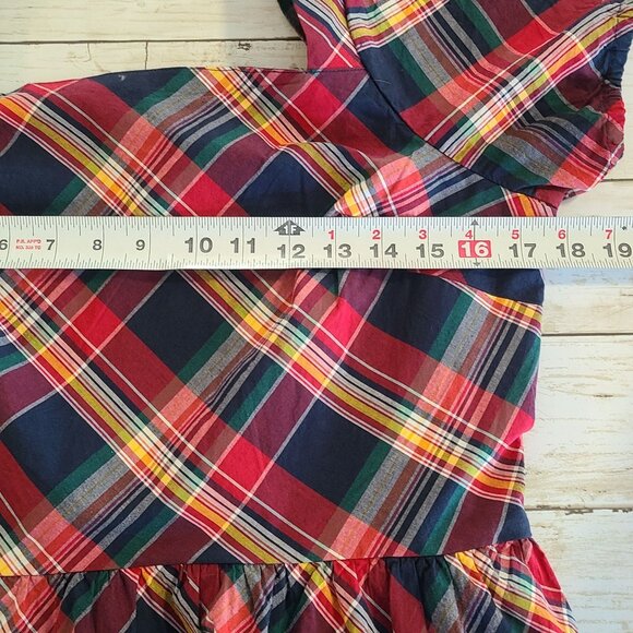 Gymboree Red Plaid Tiered Tiered Dress Womens Medium Holiday - Picture 6 of 10